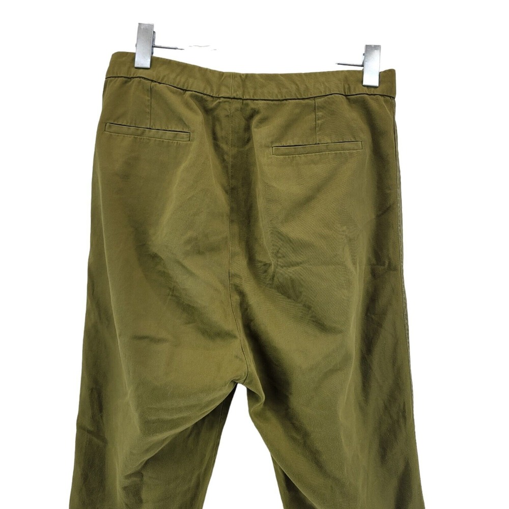 Givenchy Straight Leg Pleated Pants Size 38 30" Waist Olive Green High Waist - Picture 4 of 14